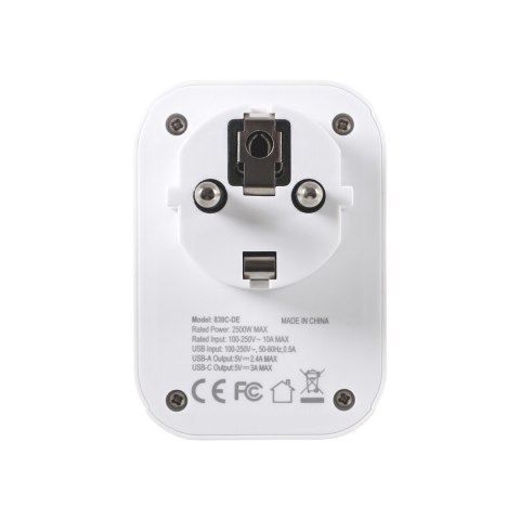 Adapter podróżny Lifeventure European Travel Adaptor USB + USB C Lifeventure