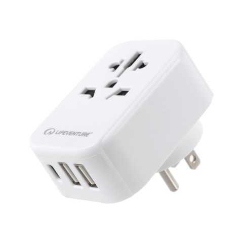 Adapter podróżny Lifeventure USA Travel Adaptor USB + USB C Lifeventure