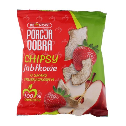 Chipsy jabłkowe Porcja Dobra o smaku truskawkowym 18g. Porcja Dobra