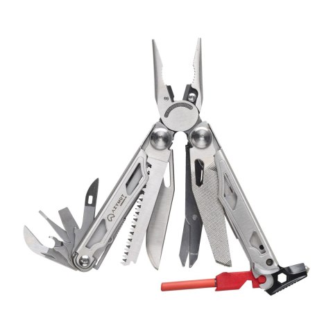 Multitool Azymut Giewon FS - 19 narzędzi, krzesiwo + gwizdek + kabura do pasa Azymut