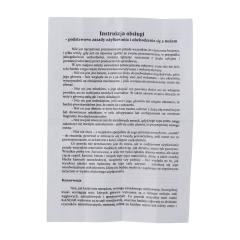 Nóż Kandar N193 ratowniczy Kandar