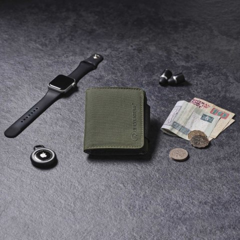 Portfel antykradzieżowy Lifeventure Recycled RFiD Wallet - olive Lifeventure