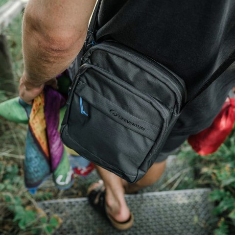 Saszetka antykradzieżowa Lifeventure Recycled RFiD Shoulder Bag - grey Lifeventure