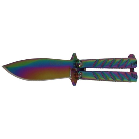 Nóż motylek Martinez Albainox Balisong, Rainbow Finish (02103) Martinez Albainox