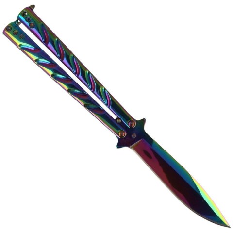 Nóż motylek Martinez Albainox Balisong, Rainbow Finish (02103) Martinez Albainox