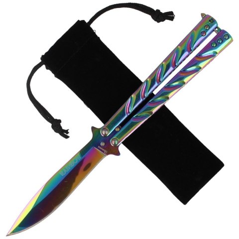Nóż motylek Martinez Albainox Balisong, Rainbow Finish (02103) Martinez Albainox