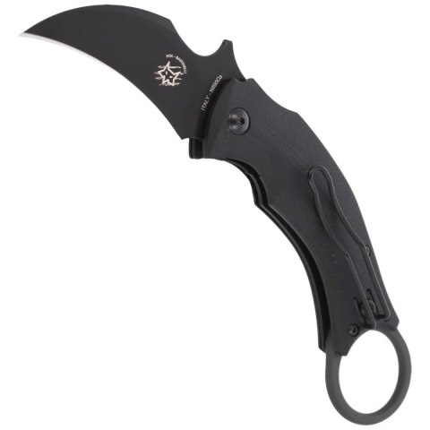 Nóż składany FOX Karambit Black Bird by Bastinelli G10 Black, Black Idroglider (FX-591) FOX