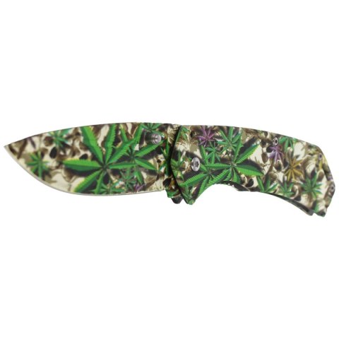 Nóż składany Herbertz CJH nadruk 3D Czaszki/Liście Konopi, Colorful 420 (581712) Herbertz GmbH