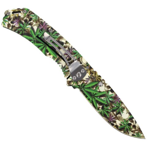 Nóż składany Herbertz CJH nadruk 3D Czaszki/Liście Konopi, Colorful 420 (581712) Herbertz GmbH
