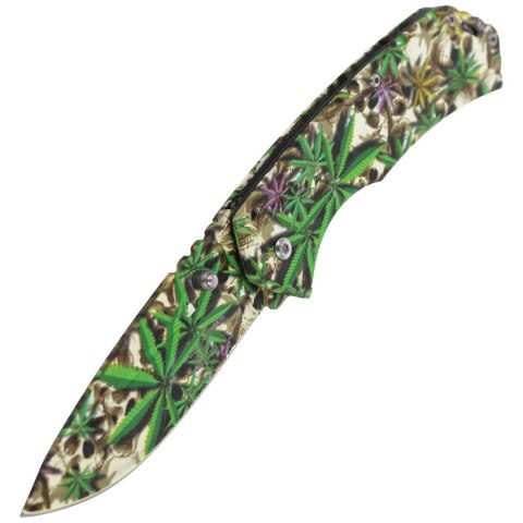 Nóż składany Herbertz CJH nadruk 3D Czaszki/Liście Konopi, Colorful 420 (581712) Herbertz GmbH