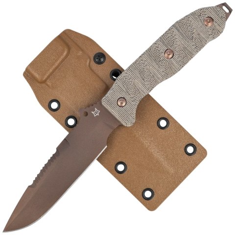 Nóż Fox Audax OD Green Canvas Micarta, Bronze PVD Becut by Trinova Solutions (FX-615) FOX