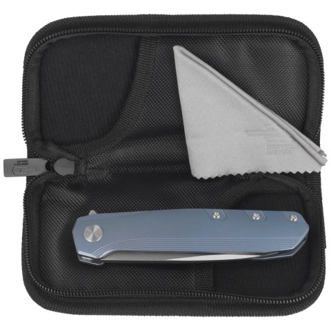 Nóż składany Bestech 9 Blue Titanium, Satin by hand M390 by BrrKnives (BT2408C) Bestech Knives