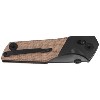Nóż składany Bestech Cetus Bronze Black Titanium / Natural Canvas Micarta, Black PVD / Satin M390 by Poltergeistworks (BT2304B) Bestech Knives