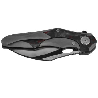 Nóż składany Bestech Nogard Black Titanium/Black Red Marblee Carbon Fiber, Satin/Black Stonewashed M390 by Kombou (BT2105D) Bestech Knives