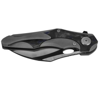 Nóż składany Bestech Nogard Grey Titanium/Black Blue Marbled Carbon Fiber, Satin/Black Stonewashed M390 by Kombou (BT2105A) Bestech Knives