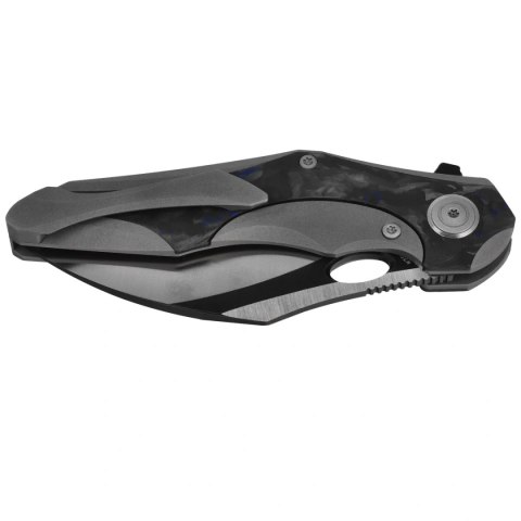 Nóż składany Bestech Nogard Grey Titanium/Black Blue Marbled Carbon Fiber, Satin/Black Stonewashed M390 by Kombou (BT2105A) Bestech Knives