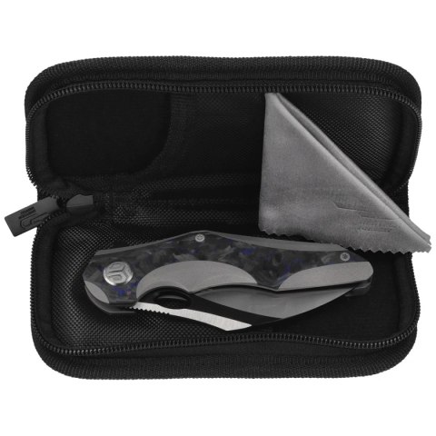 Nóż składany Bestech Nogard Grey Titanium/Black Blue Marbled Carbon Fiber, Satin/Black Stonewashed M390 by Kombou (BT2105A) Bestech Knives