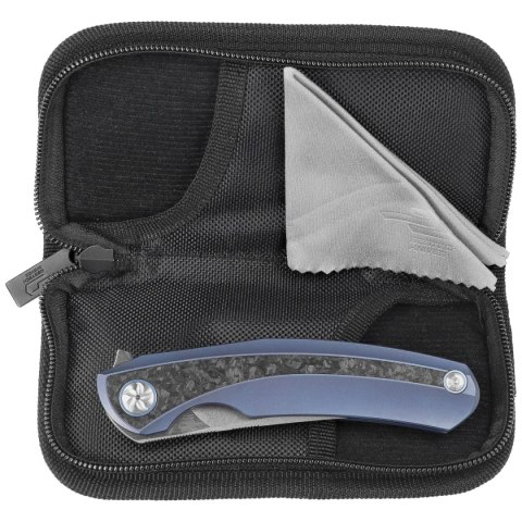 Nóż składany Bestech Sambac Blue Titanium / Marbled Carbon Fiber, Stonewashed / Satin MagnaCut by Ostap Hel (BT2402D) Bestech Knives