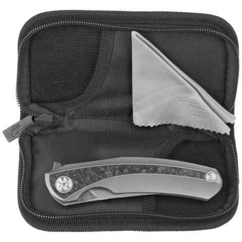 Nóż składany Bestech Sambac Grey Titanium / Marbled Carbon Fiber, Stonewashed / Satin MagnaCut by Ostap Hel (BT2402C) Bestech Knives
