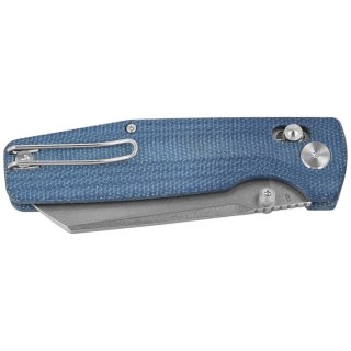 Nóż składany Bestech Slasher Blue Micarta, Stonewashed D2 (BG56C-1) Bestech Knives