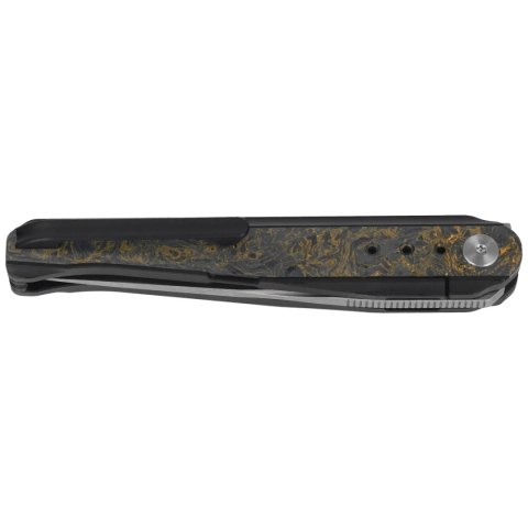 Nóż składany Bestech Spear Phisher Black Titanium/Dark Matter Gold Fat Carbon, Hand Rubbed Satin M390 by Todd Knife and Tool (BT Bestech Knives