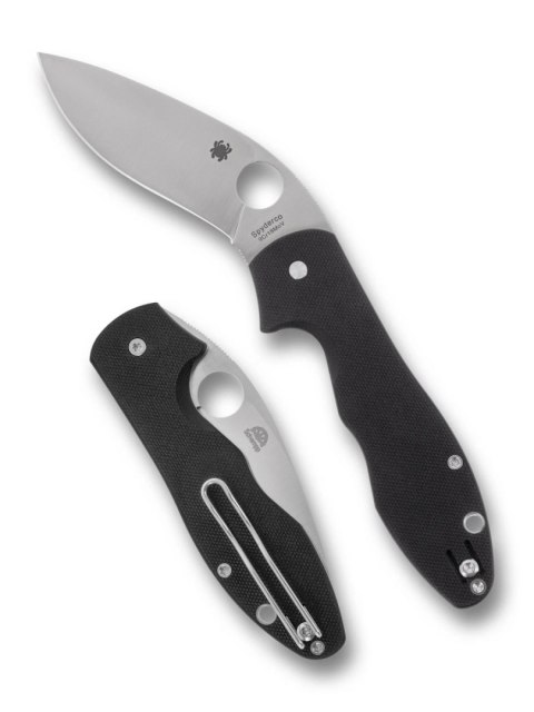 Nóż składany Spyderco Retract Black G10, Satin 9Cr18MoV by Ed Schempp (C276GP) Spyderco Inc.