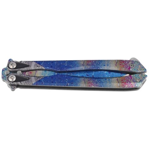 Nóż motylek Martinez Albainox Balisong 3D Rainbow Steel, 3D Rainbow 3Cr13Mov (02257) Martinez Albainox