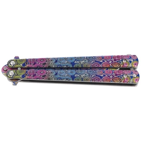 Nóż składany motylek Martinez Albainox Balisong 3D Colours Steel, 3D Colours 3Cr13Mov (02219) Martinez Albainox
