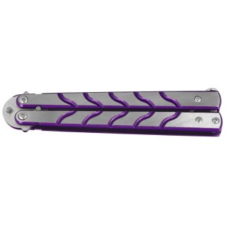 Nóż składany motylek Martinez Albainox Balisong Purple/Brushed Steel, Purple 3Cr13Mov (02158) Martinez Albainox