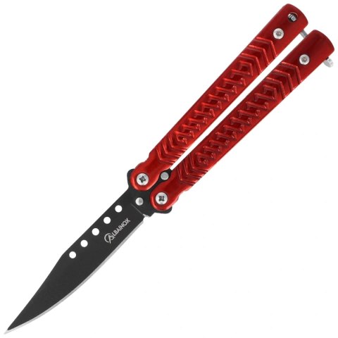 Nóż składany motylek Martinez Albainox Balisong Steel-Bright Red, Bright Black 3Cr13Mov (02226) Martinez Albainox
