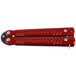 Nóż składany motylek Martinez Albainox Balisong Steel-Bright Red, Bright Black 3Cr13Mov (02226) Martinez Albainox