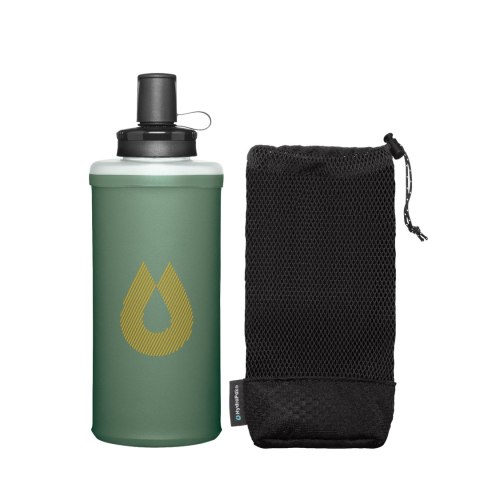 Miękka butelka HydraPak PackFlask Kit 500 ml w kieszonce - sage green HydraPak