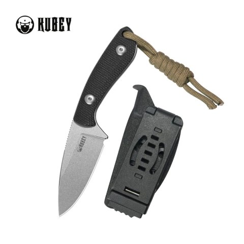 Noż Kubey Bloom Black Coarse Micarta, Beadblasted 14C28N by Scott Halpern (KU411A) Kubey Knife