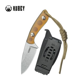 Noż Kubey Bloom Yellow Ultem, Beadblasted 14C28N by Scott Halpern (KU411C) Kubey Knife