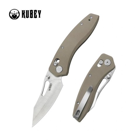 Nóż składany Kubey Caiman Tan G10, Satin San Mai M2 by Maksim Epifantsev (KU421D) Kubey Knife