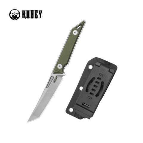 Nóż Kubey Goliath Green Micarta, Beadblasted 14C28N by Jake Hoback (KU430E) Kubey Knife