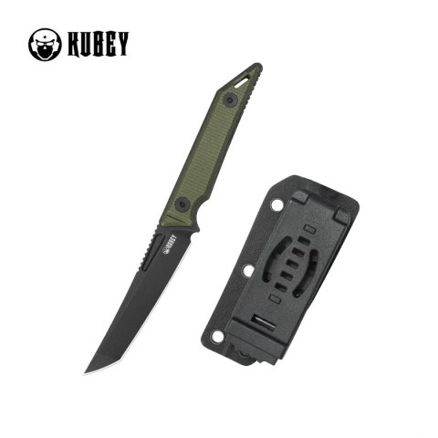 Nóż Kubey Goliath Green Micarta, Blackwashed 14C28N by Jake Hoback (KU430F) Kubey Knife