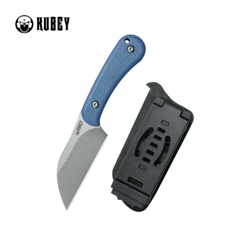 Nóż Kubey Rock Hopper Blue Micarta, Beadblasted 14C28N by Scott Halpern (KU412C) Kubey Knife