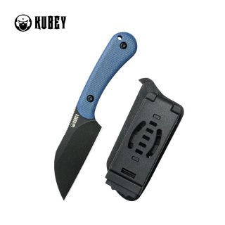 Nóż Kubey Rock Hopper Blue Micarta, Blackwashed 14C28N by Scott Halpern (KU412D) Kubey Knife