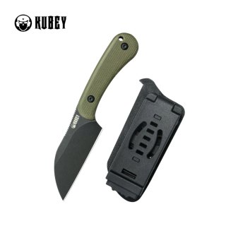 Nóż Kubey Rock Hopper Green Micarta, Blackwashed 14C28N by Scott Halpern (KU412F) Kubey Knife