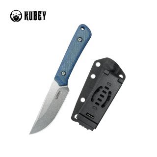 Nóż Kubey Thorn Blue Micarta, Beadblasted 14C28N by Scott Halpern (KU413C) Kubey Knife