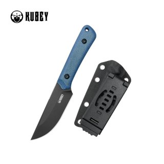 Nóż Kubey Thorn Blue Micarta, Blackwashed 14C28N by Scott Halpern (KU413D) Kubey Knife