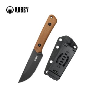 Nóż Kubey Thorn Brown Micarta, Blackwashed 14C28N by Scott Halpern (KU413F) Kubey Knife