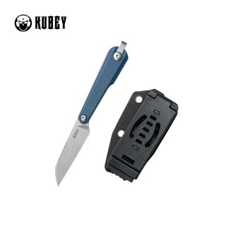 Nóż Kubey YAG WH Blue Micarta, Beadblasted 14C28N by Ostap Hel (KU450B) Kubey Knife