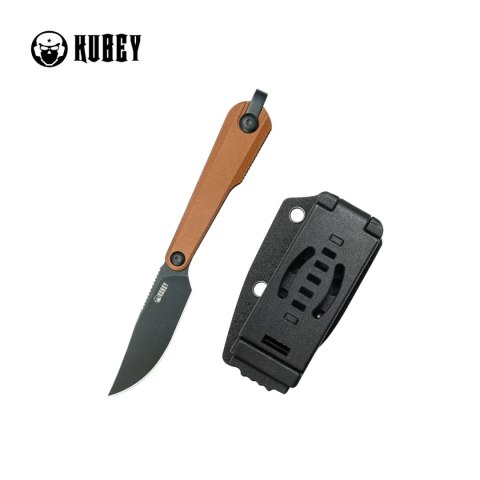 Nóż Kubey YAG DP Brown Micarta, Blackwashed 14C28N by Ostap Hel (KU451C) Kubey Knife