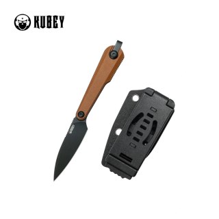 Nóż Kubey YAG SP Brown Micarta, Blackwashed 14C28N by Ostap Hel (KU452C) Kubey Knife