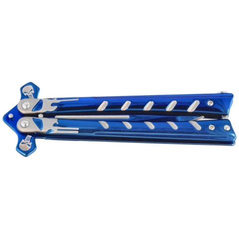Nóż motylek Martinez Albainox Balisong Skull RainBlue Steel, RainBlue 3Cr13Mov (02282) Martinez Albainox