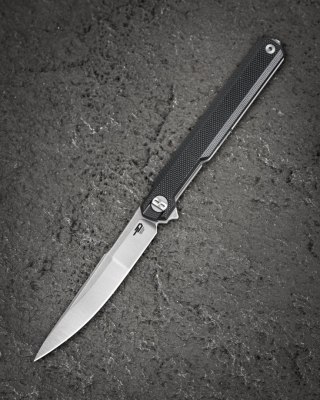 Nóż składany Bestech Duoz Black G10, Satin 14C28N by Ostap Hel (BG65A) Bestech Knives