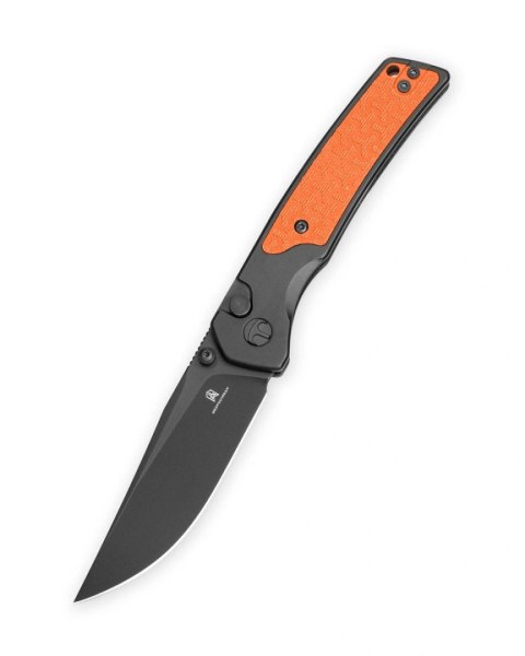 Nóż składany Bestechman Icebreaker Black Aluminum / Orange G10, Black PVD D2 (BMK16D) Bestechman by Bestech Knives