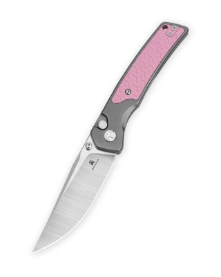 Nóż składany Bestechman Icebreaker Grey Aluminum / Pink G10, Satin D2 (BMK16B) Bestechman by Bestech Knives